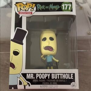 Funko Pop Mr. Poopy Butthole with cane - Yellow and Blue